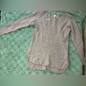 Halogen 100% Cashmere Gray Long Sleeve Sweater | Size Small